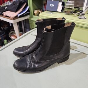 Vintage L.L.Bean Black Ankle Boots with Zipper